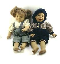 COPPIA BAMBOLE D'AUTORE ARTIGIANALI HAND MADE NINES D'ONIL SPAGNA