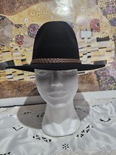 Cappello BORSALINO feltro di lepre nero casual/classico/sportivo taglia 55 nuovo