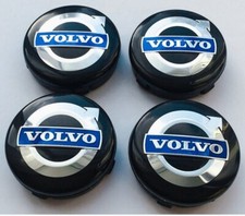 Set 4 Tappi Coprimozzo 64 mm per VOLVO C30 S40 V50 C70 S60 V70 Cerchi in Lega