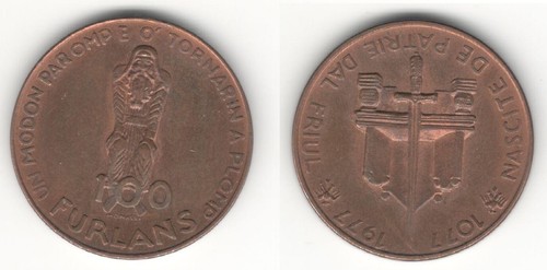 Gettone 100 furlans 1977 - 100,