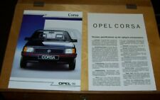 OPEL CORSA SWING GL BROCHURE VENDITA agosto 1987 in danese