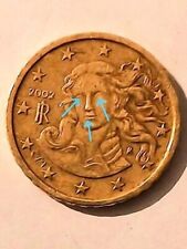 MONETA DA 10 CENTESIMI EURO ITALIA 2002 ESCRESCENZE DI CONIO ED IMPERFEZIONI