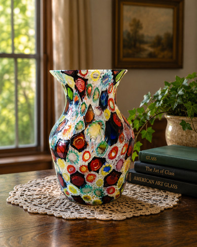Vaso vetro millefiori - vaso,