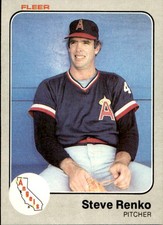 card baseball 1983 Fleer #99 Steve Renko