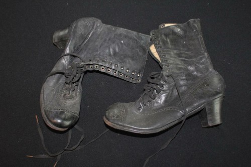 Antico edwardian pelle nera - antico,