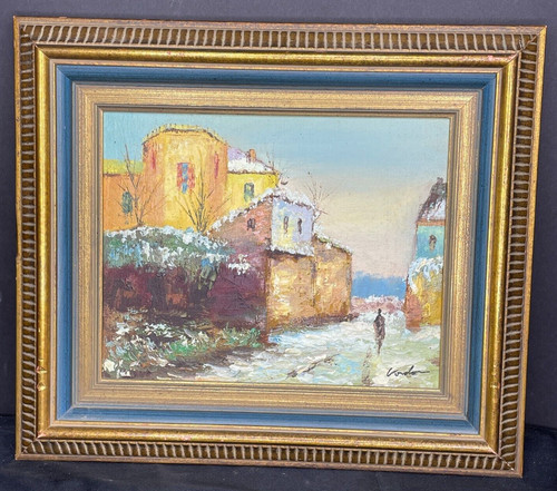 Quadro acrilico con - , cornice