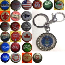 Portachiavi tappo birra soda US Air Force Coca-Cola Sprite Pepsi Bud Mountain Dew & more