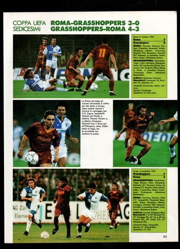 Calcio coppa uefa 1992 - coppa,