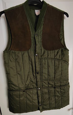 Gilet da tiro vintage colore kaki di Beaver made in England 38"/97cm petto