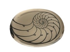 Piatto Vassoio Sambonet Inox Italy Nautilus stainless steel dish of oval form