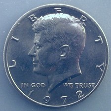 Moneta mezzo dollaro 1972-P