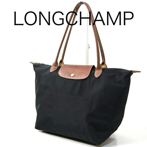 Longchamp black nylon leather - longchamp,