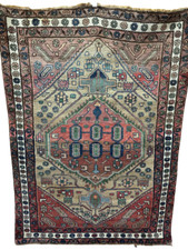 Tappeto orientale persiano annodato a mano curdo bidjar antico 1940 - 190x135 cm