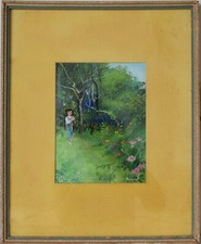 Watercolor Gouache Aquarello Acquerello GASTONE ROSSINI 1950
