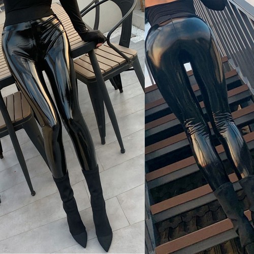 Leggings donna ecopelle