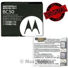 MOTOROLA BATTERIA ORIGINALE BC50 PILA RICAMBIO LITIO PER L9 SLVR V3X Z3 RIZR