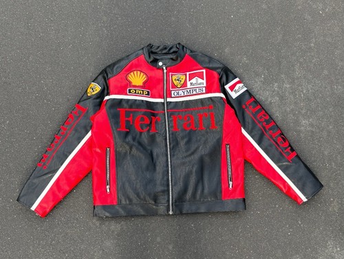 Giacca pelle uomo ferrari - giacca,