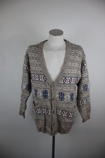 RIFLE CARDIGAN MAGLIONE UOMO Tg M MAN SPORT SWEATER VINTAGE LANA ALPACA