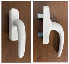 Maniglia cremonese BIANCO RAL 9010 x infisso in alluminio int. Cm 10,5.