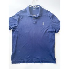 Polo Uomo Ralph Lauren Blu Navy Pima Soft Touch Polo Taglia XL
