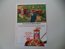 advertising Pubblicità 1968 PELATI DE RICA e TRATTORE FIAT 411 R