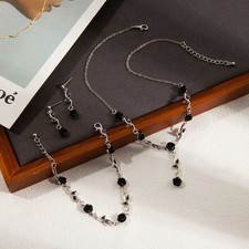 4pz Collana Vintage Orecchini