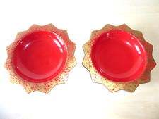 Piatti in ceramica rosso e oro