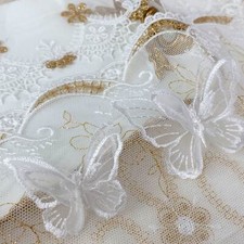 5pcs bianco farfalla appliqué - 5pcs,