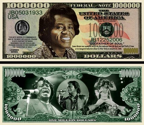 James brown billet de 1 - brown,