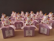 BOMBONIERA DOPOFESTA COMPLETA UNICORNO 3D  BIMBA FESTA BATTESIMO COMUNIONE