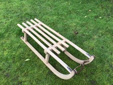 DAVOS ANTICA SLITTA VINTAGE IN LEGNO SCI BAR RISTORANTE INVERNO NATALE 100 cm