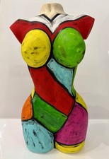 Busto donna dipinto mano - donna,