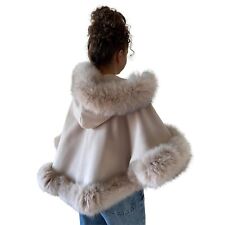 Cappotto mantello beige orlo