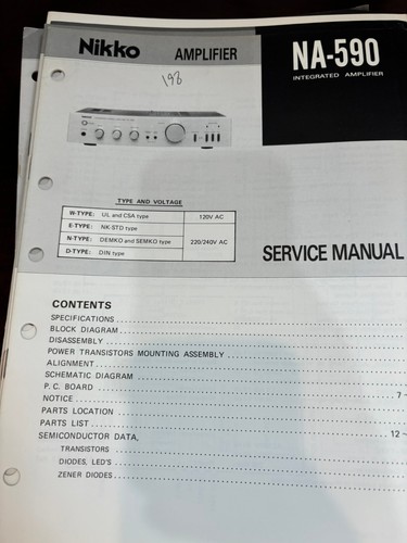 Nikko 590 na590 manuale di - na590,