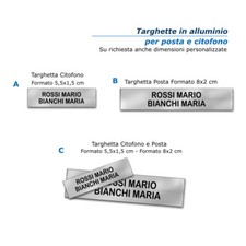 Targhette citofono posta in