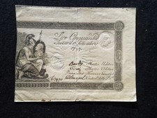 1799 Italia Regno di Sardegna rara banconota ASSEGNATA 50 lire OTTIMA qualità