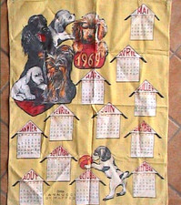 Strofinaccio Calendario da Cucina da collezione del 1969 -