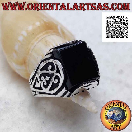 Anello onice rettangolare - anello,