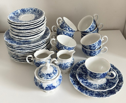Set porcellana floreale - , blu
