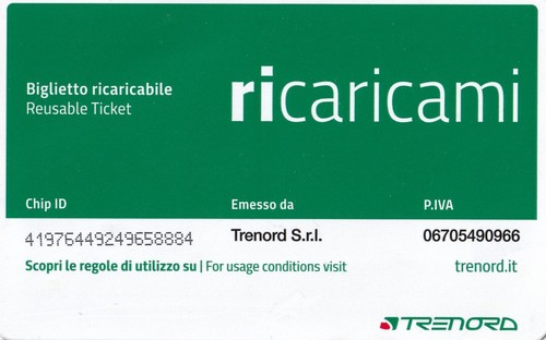 Biglietto trenord ricaricami - biglietto,