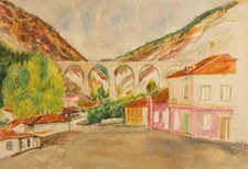 Antico dipinto ad acquerello