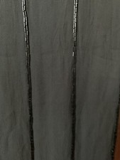 Sciarpa Stola in Voile Nera Con Ricami Di Perline Nuova - Elegante e Versatile