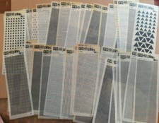 LOTTO TRASFERIBILI  trasferelli R41 40 FOGLI SERIE PLAN FONDI 25X8,5 CM  DIVERSI