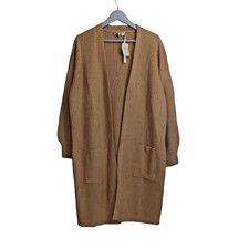 Cardigan donna a costine pescatore manica grossa volume manica a costine taglia taglie forti top A35