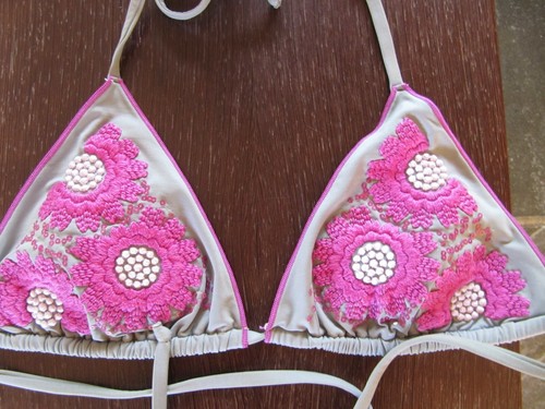 Bikini miss grigio con fiori - con,