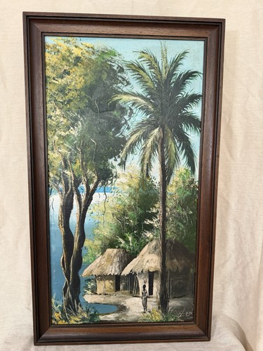 Grande dipinto olio - , vintage