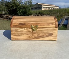 Scatola in legno di ulivo, bauletto, cofanetto artigianale ,32x19x16