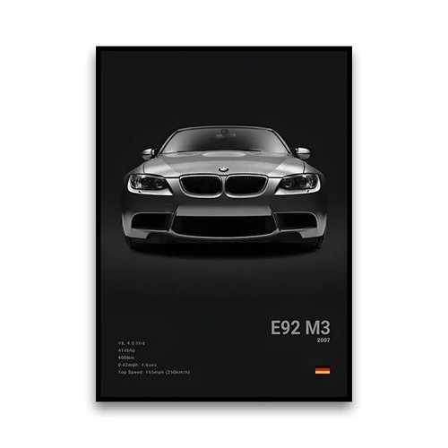 Poster auto bmw e92 stampa - poster, m3