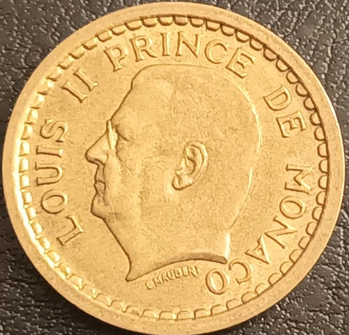 Monaco moneta franco 1945 - monaco, 1