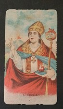 C6  ANTICO  Santino Holy Card  SAN GENNARO NAPOLI CROMO